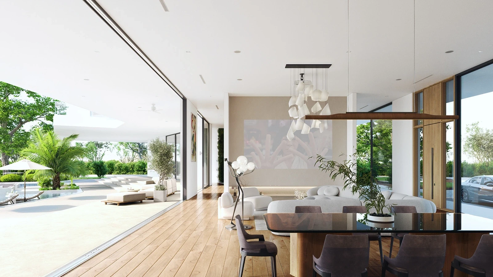 Hillside House interior, California